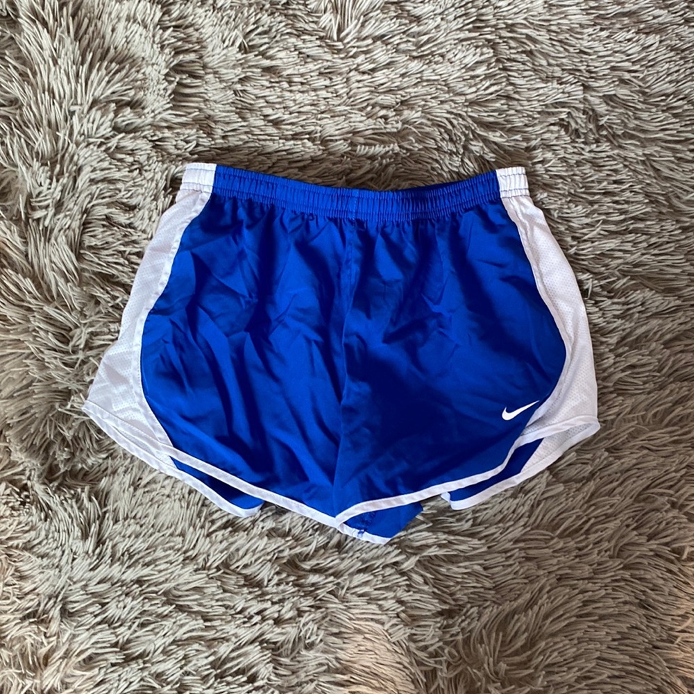 white and blue nike shorts!